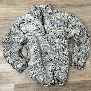 UCLA Bruins Medium Sherpa Half Zip Sweater Gray and Blue Super Soft & Warm